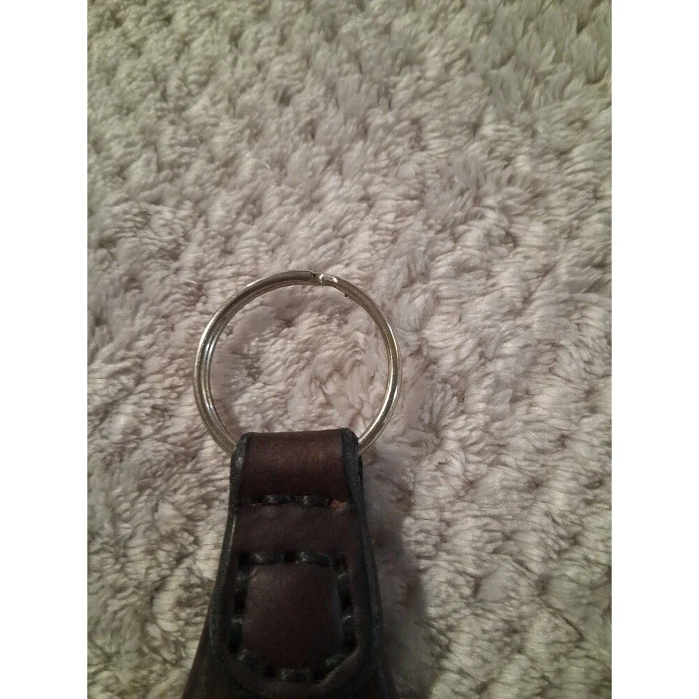 JB ART CRAFT Carved African Blackwood Brass Rhino Inlay Keyring Gift Present Men